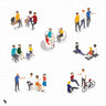 Axonometric Group People Digital Artwork drawings | Toffu Co