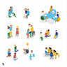Axonometric Library Kids Digital Artwork drawings | Toffu Co