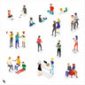 Axonometric Library Digital Artwork drawings | Toffu Co