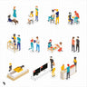 Axonometric Stores Digital Artwork drawings | Toffu Co