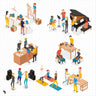 Axonometric Workshop Digital Artwork drawings | Toffu Co