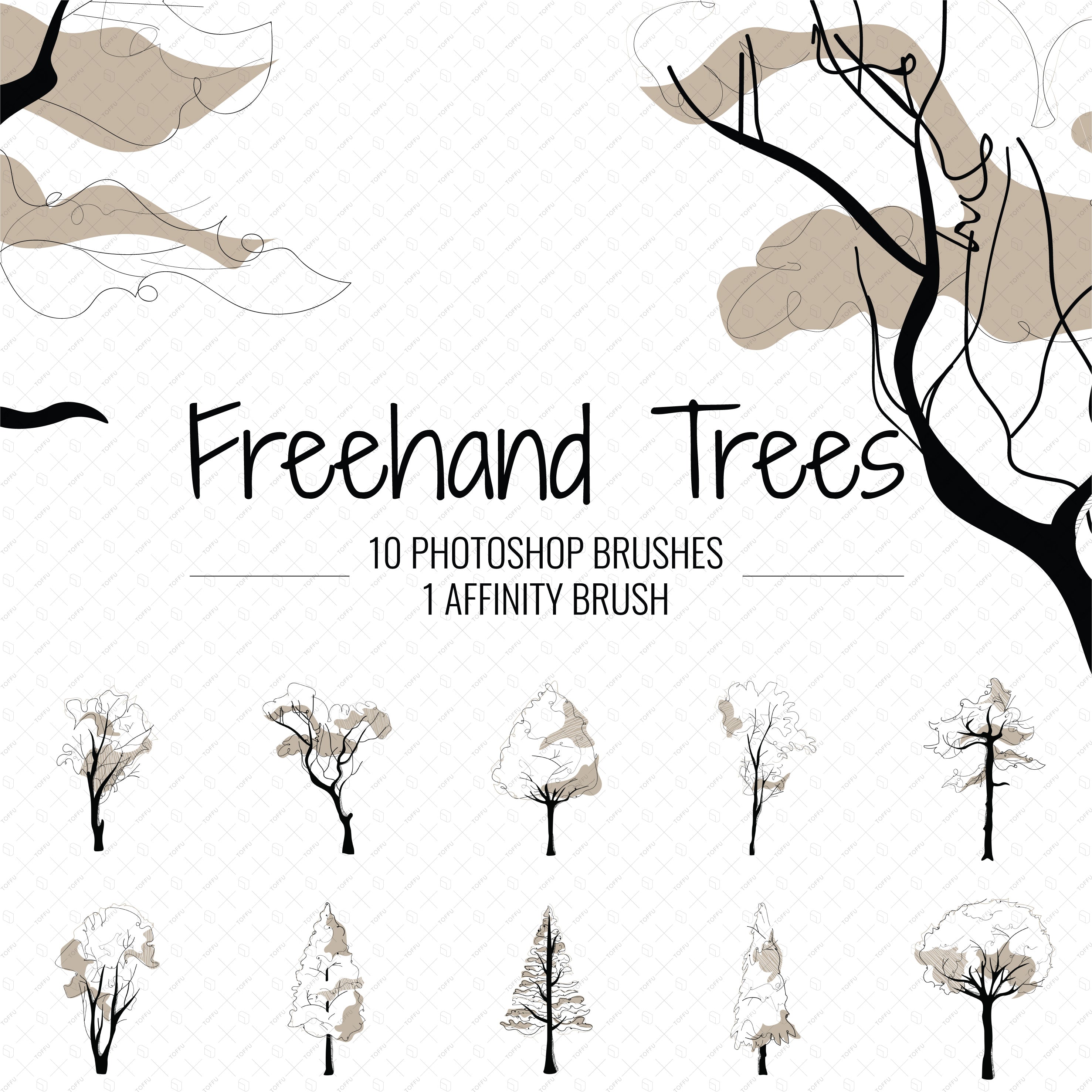 Brush Freehand Trees ABR AFBRUSHES | Toffu Co
