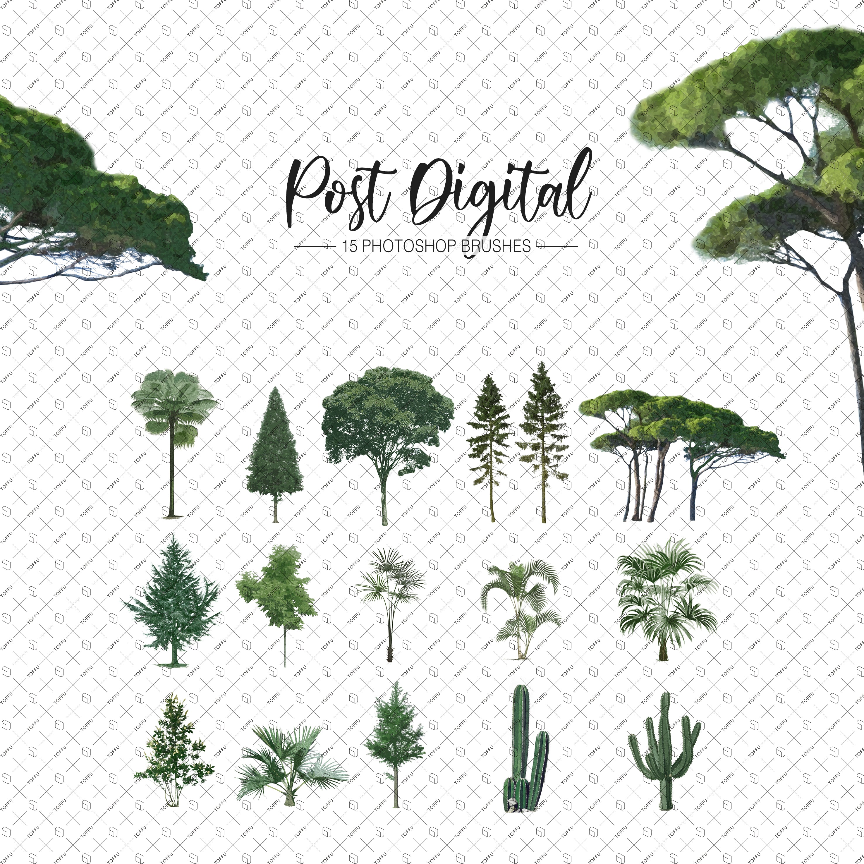 Brush Post Digital Trees ABR | Toffu Co