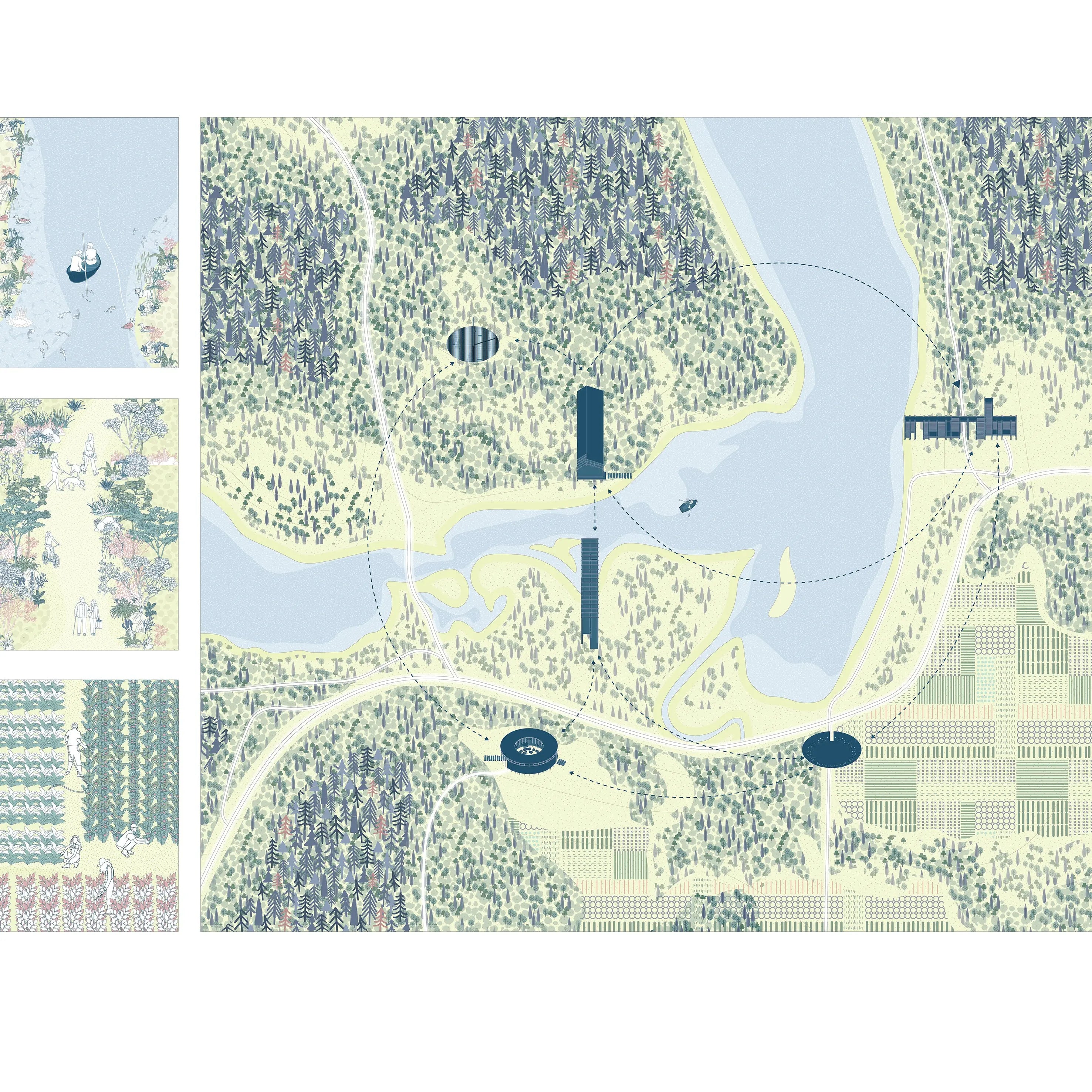 Flat Vector Master Plan Drawing Creative Content Bundle – Toffu Co