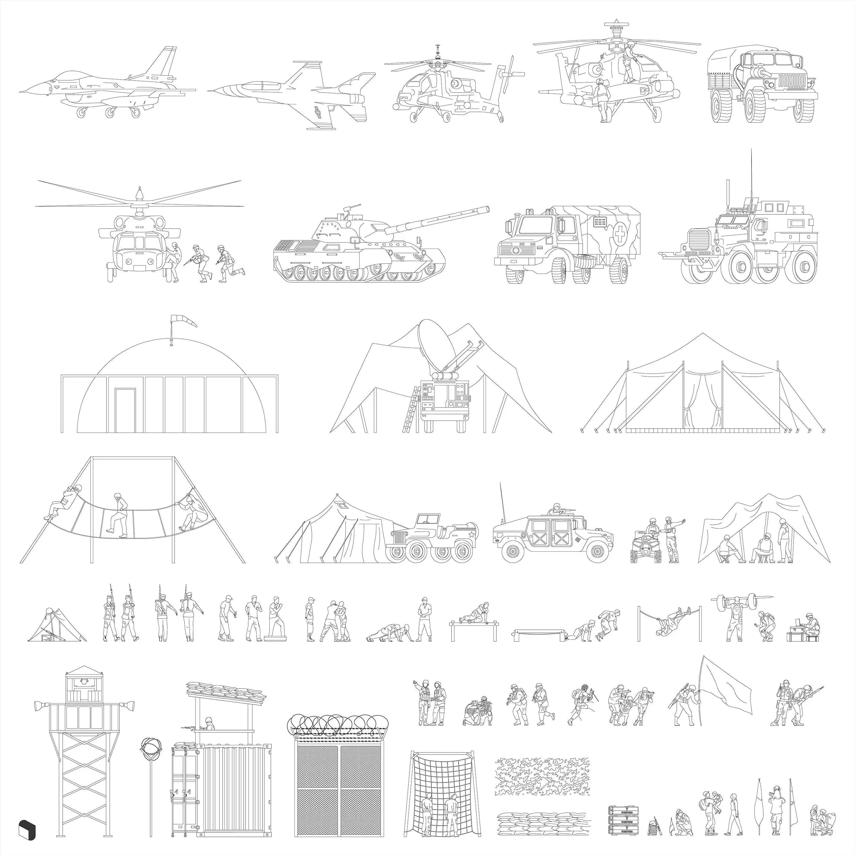 Cad Army Digital Artwork drawings | Toffu Co