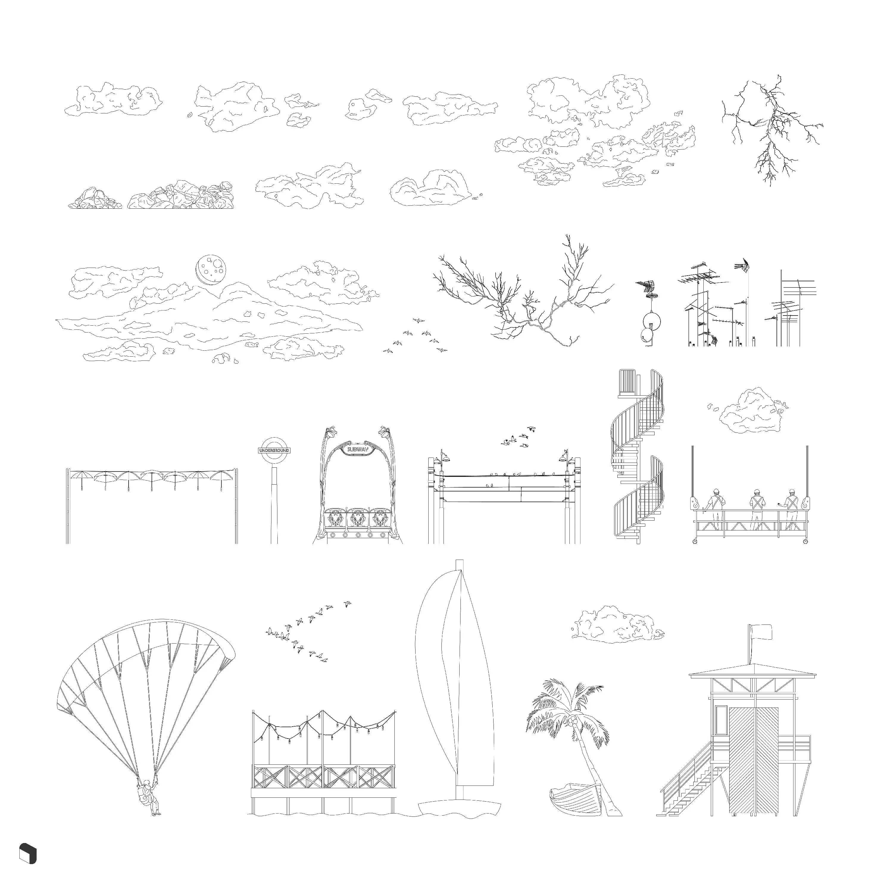 Cad Daily Backgrounds Digital Artwork drawings | Toffu Co