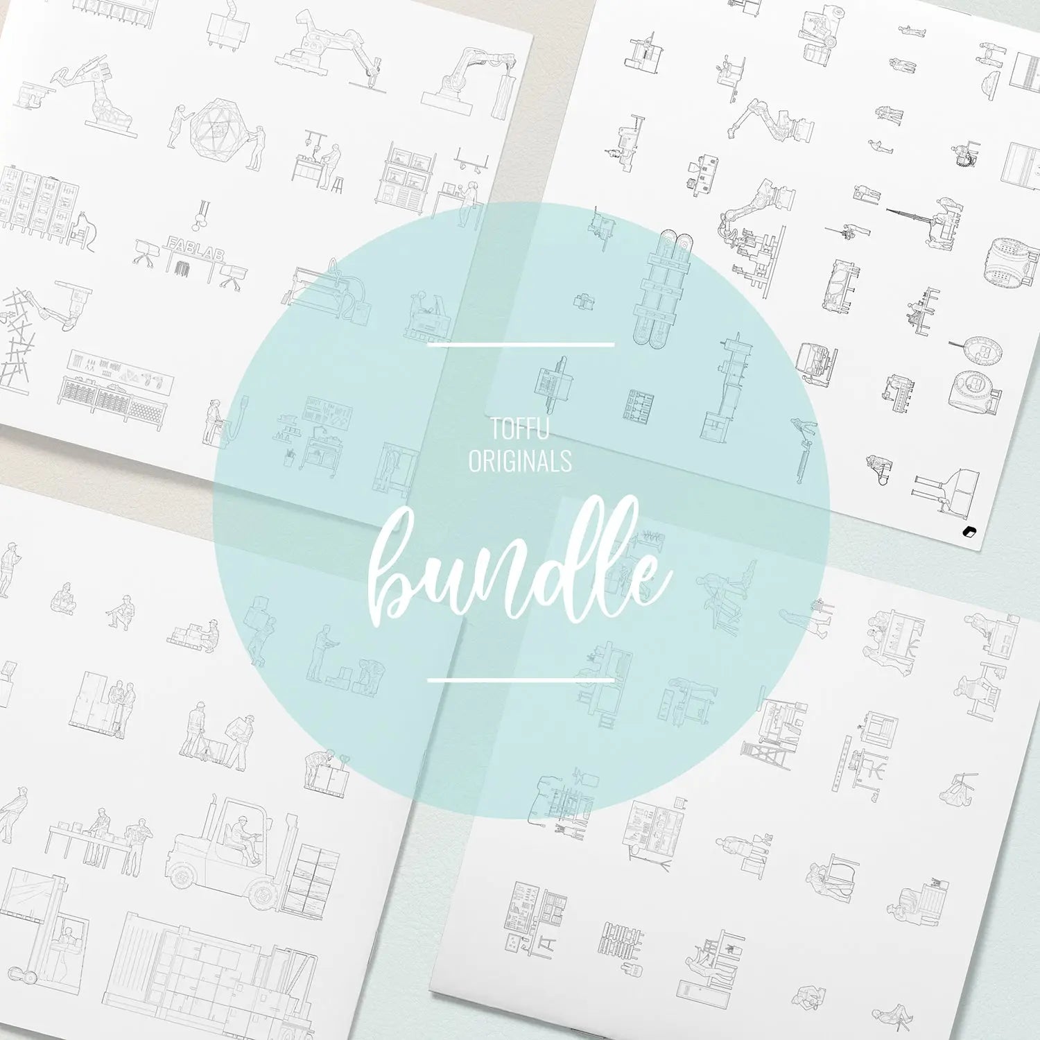 Cad Production & Manufacture Bundle Digital Artwork drawings | Toffu Co