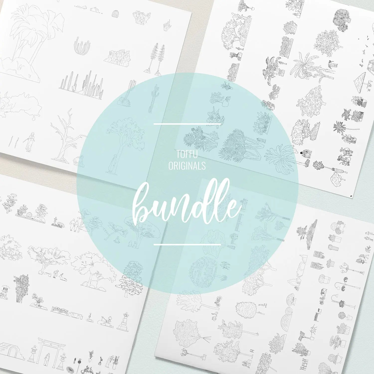 Cad Vegetation Bundle Uncategorized drawings | Toffu Co