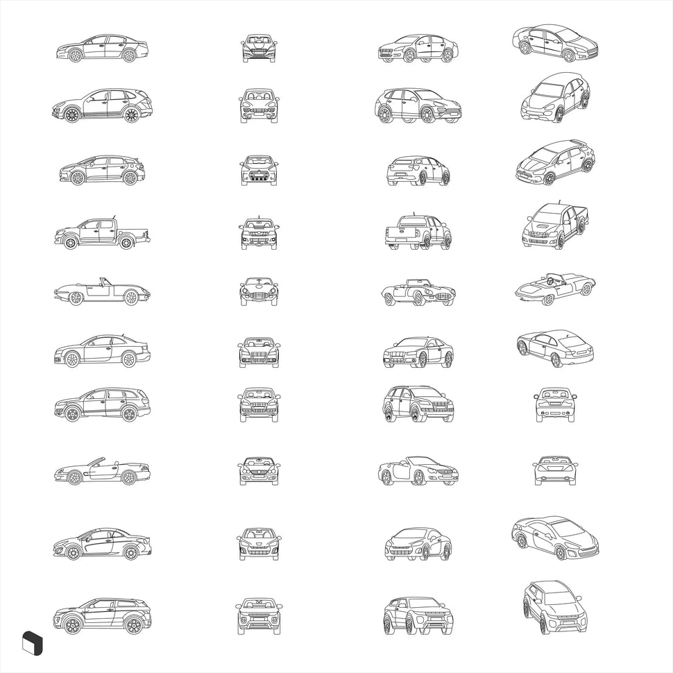 Cad Cars Multiple View – Toffu Co
