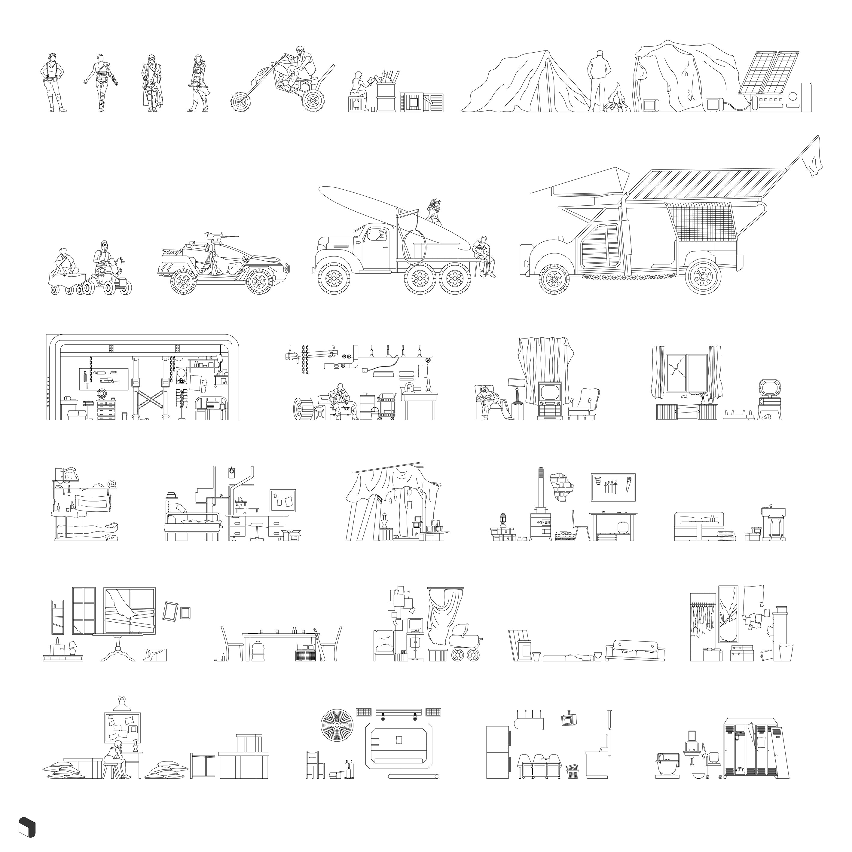 Free - Cad Post-Apocalypse DWG | Toffu Co