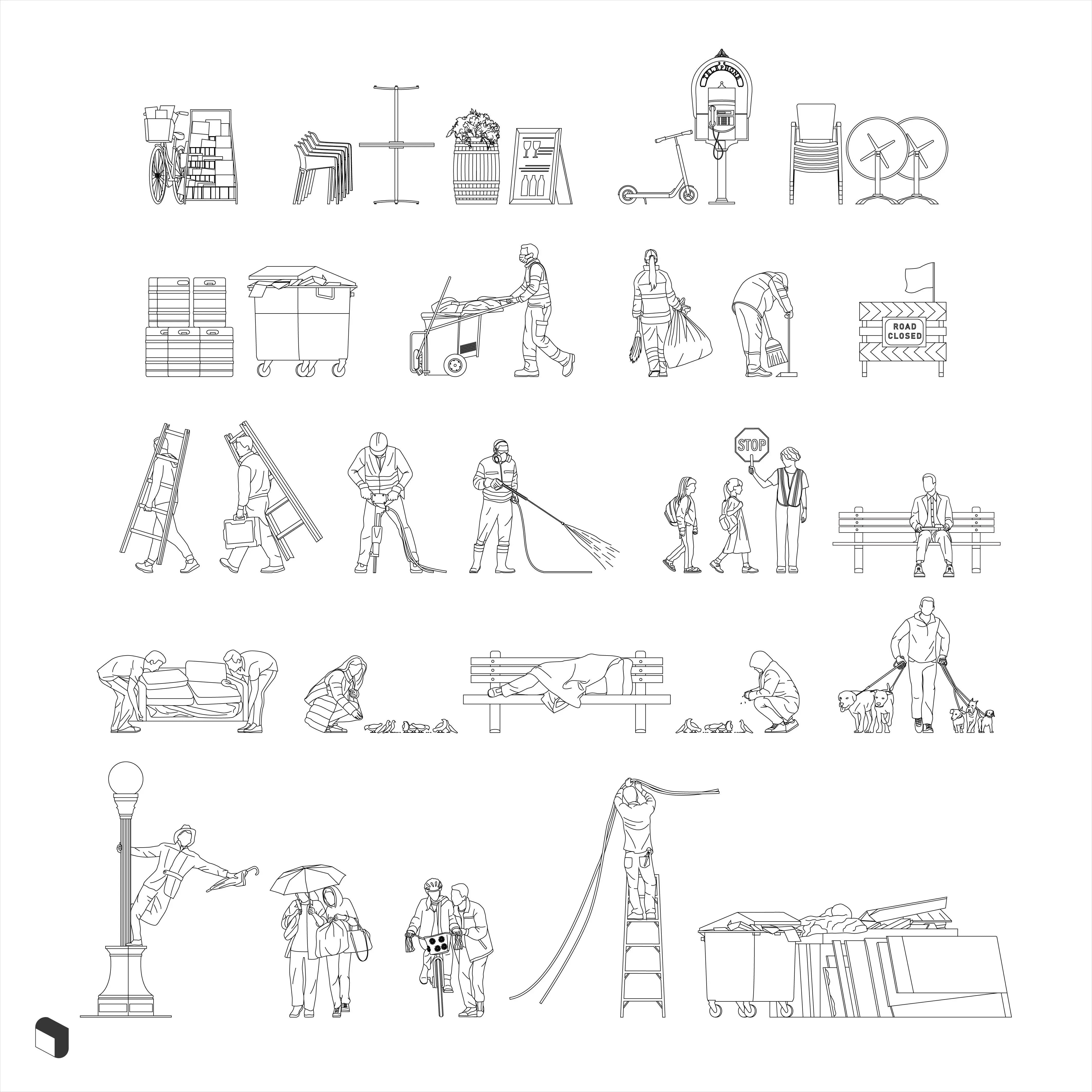 Cad Street Fillers Uncategorized drawings | Toffu Co