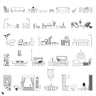 Cad 80's Furniture Digital Artwork drawings | Toffu Co
