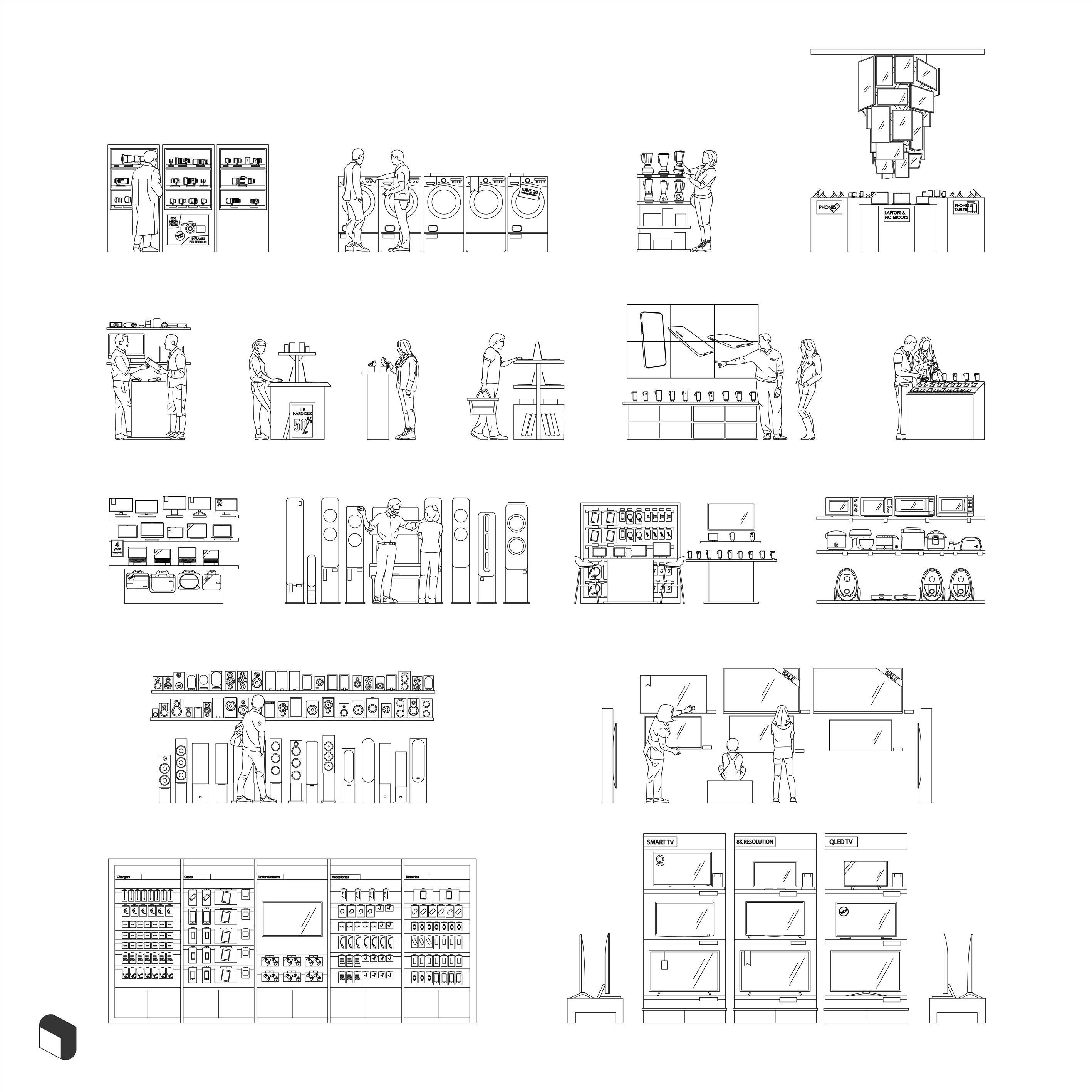 Cad Electronics Store DWG | Toffu Co