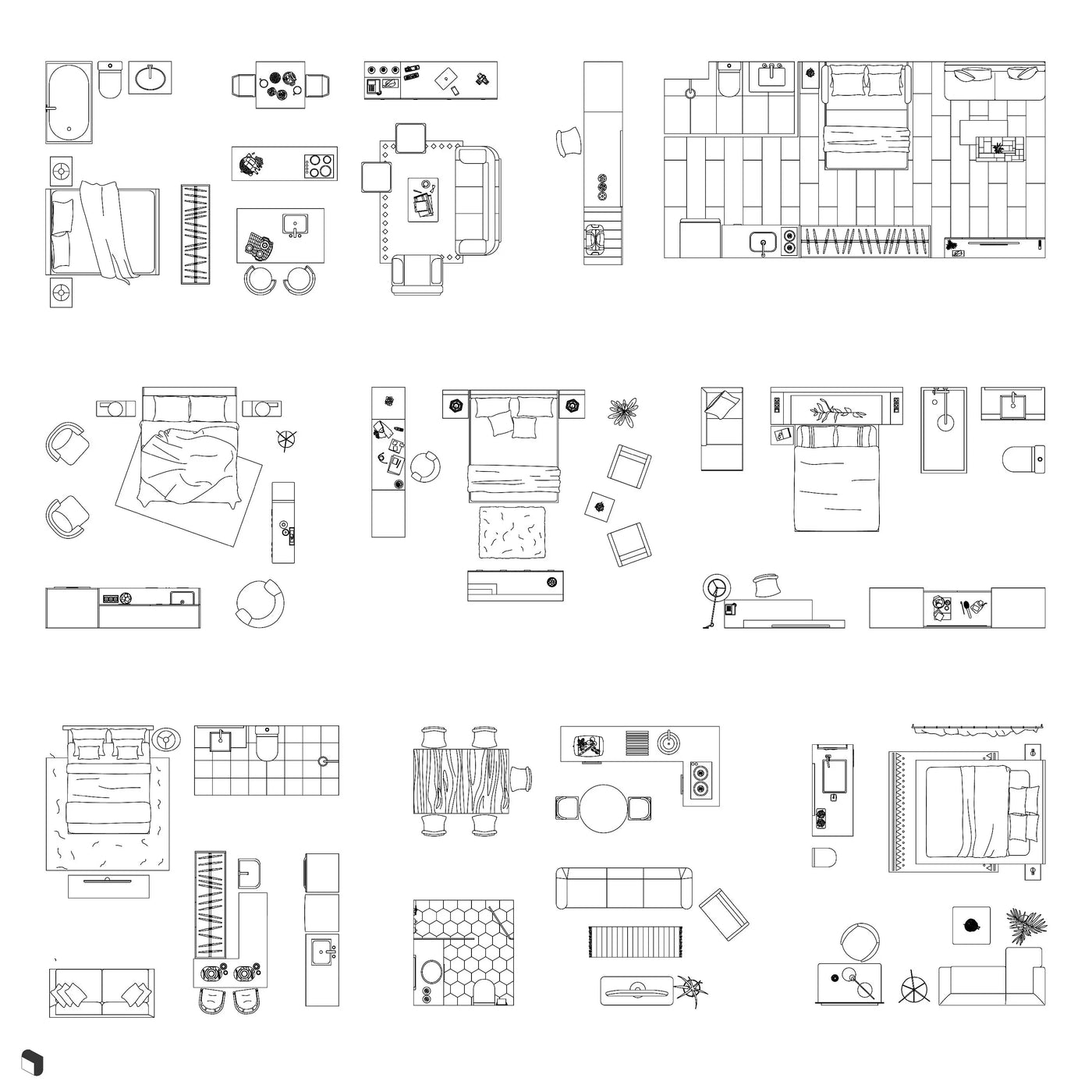 Cad Hotel Rooms Top View 2 – Toffu Co