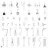 Cad Ceiling, Floor, Desk & Wall Lamps 2 Digital Artwork drawings | Toffu Co