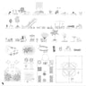 Cad Shopping Mall Setups Elevation & Top View Digital Artwork drawings | Toffu Co