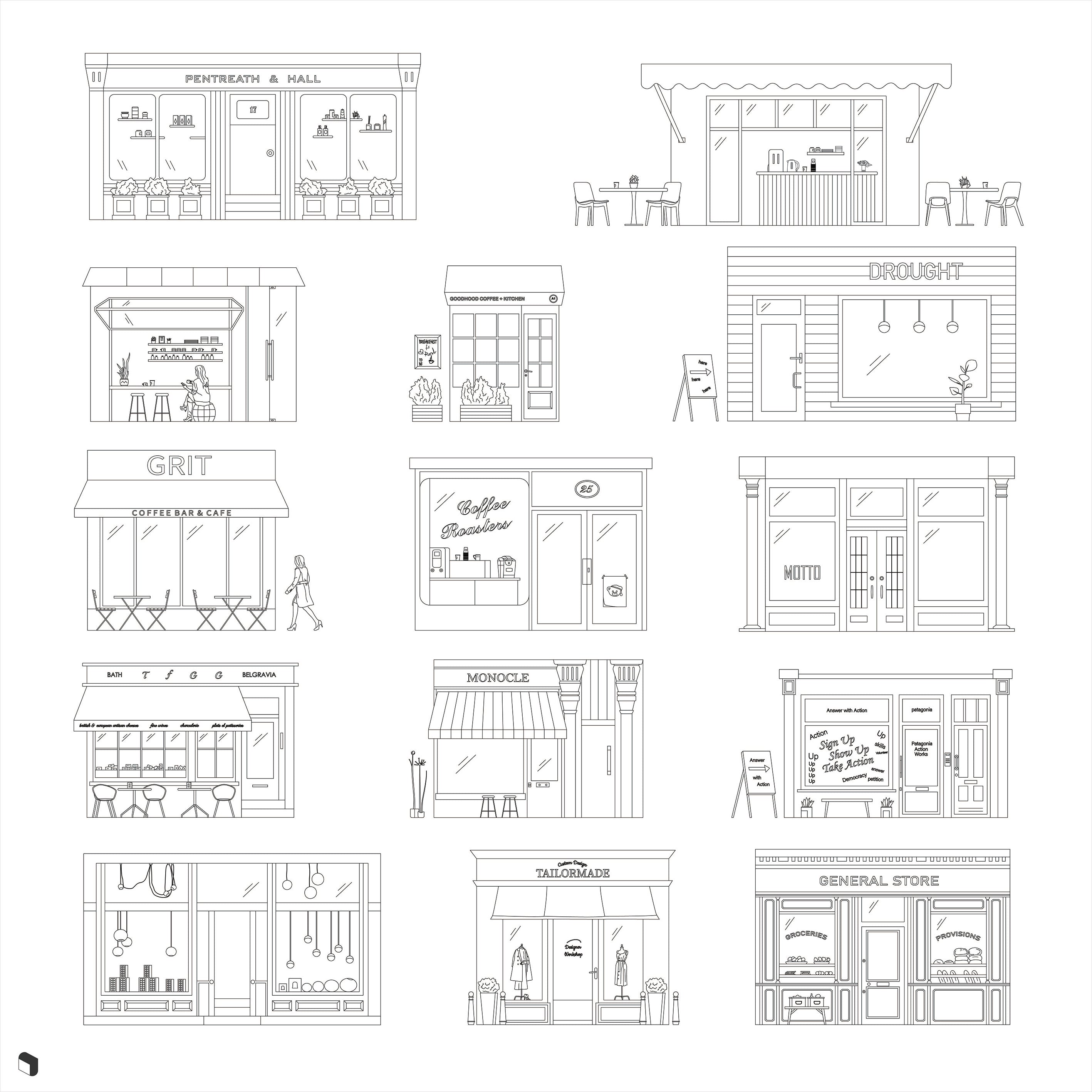 Cad Storefronts DWG | Toffu Co