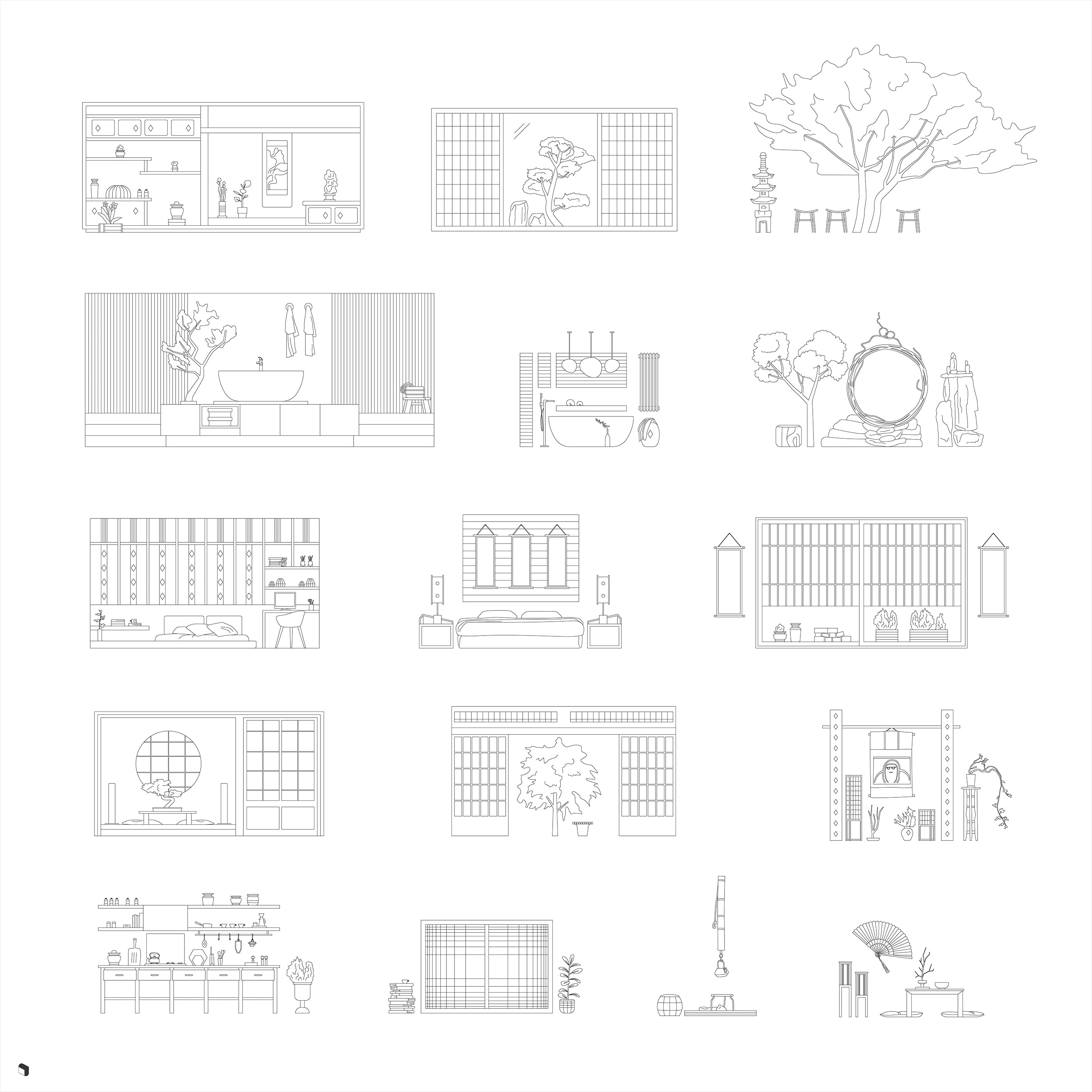 Cad Traditional Japanese House DWG | Toffu Co
