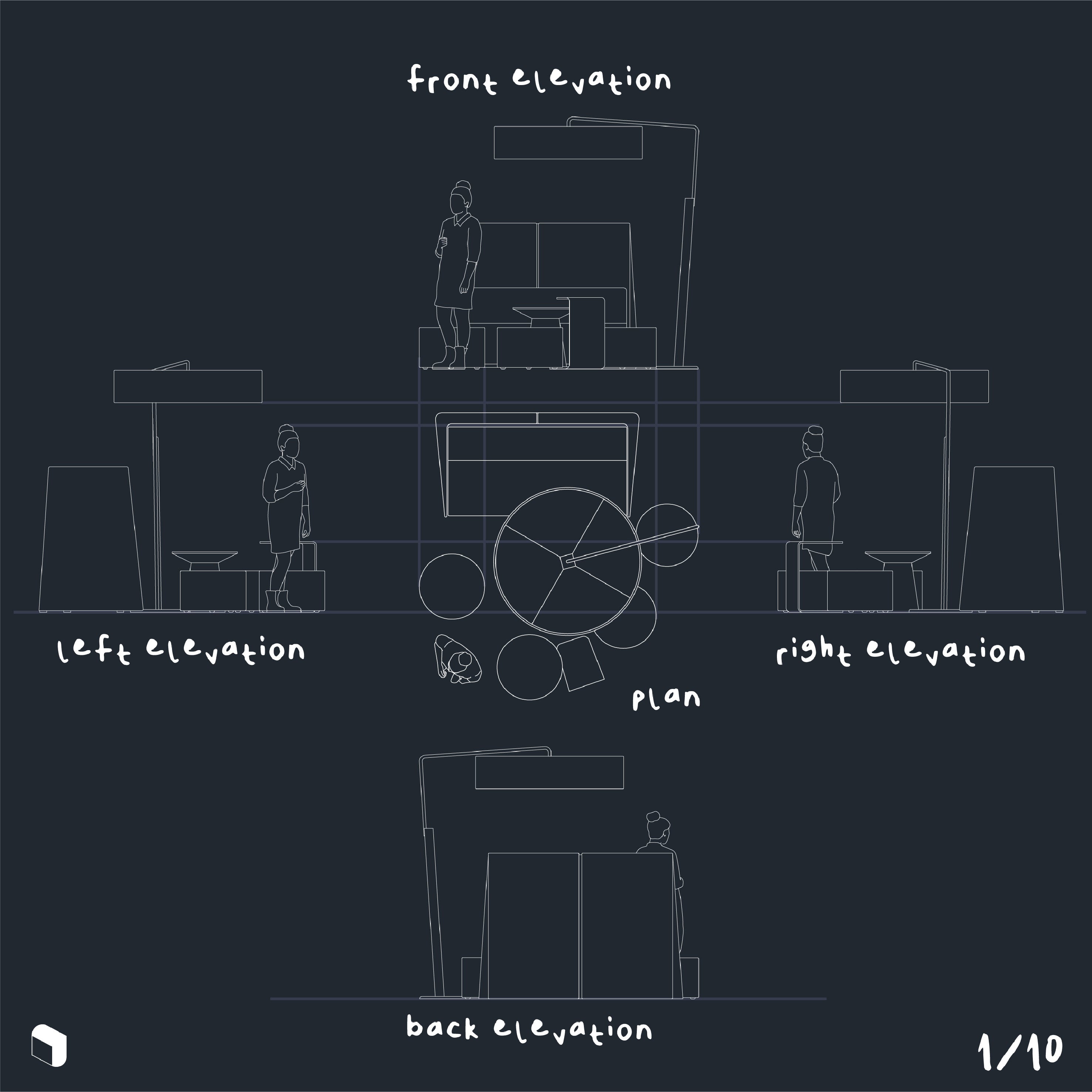 Cad Multi-Angle Scene 8 DWG | Toffu Co