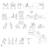 Cad Airport People Digital Artwork drawings | Toffu Co