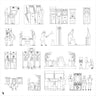 Cad Arcade People Digital Artwork drawings | Toffu Co