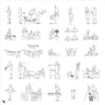Cad Balcony People Digital Artwork drawings | Toffu Co