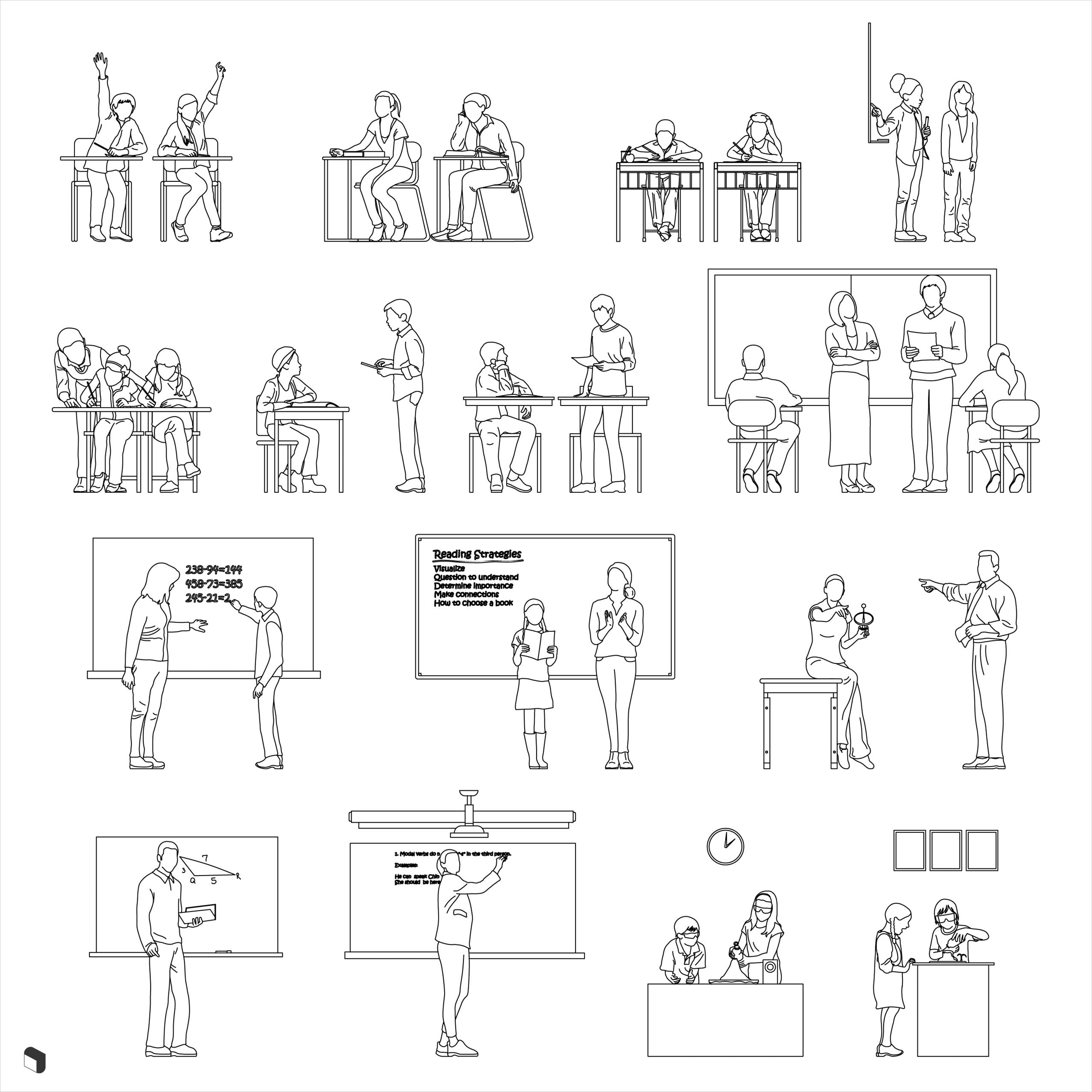 Cad Class People DWG | Toffu Co