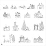 Cad Winter Home Activities Digital Artwork drawings | Toffu Co