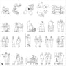 Cad Hospital Staff Elevation & Top View Digital Artwork drawings | Toffu Co