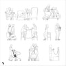 Cad Ikea People 2 Digital Artwork drawings | Toffu Co