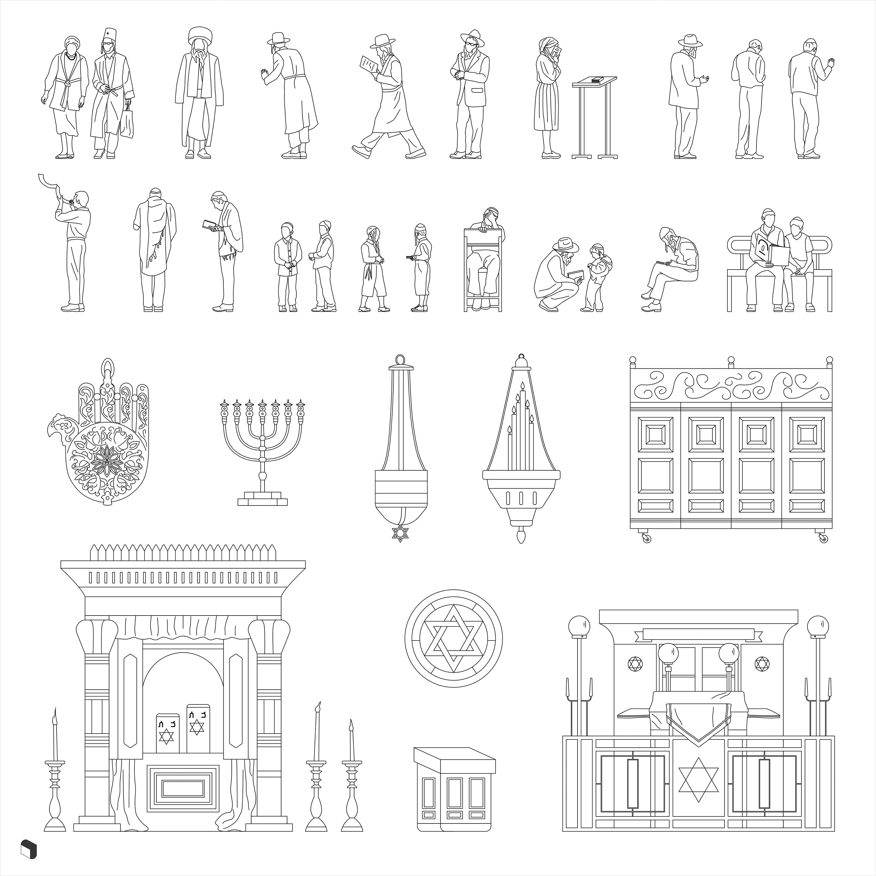 Cad Religion People 3 DWG | Toffu Co