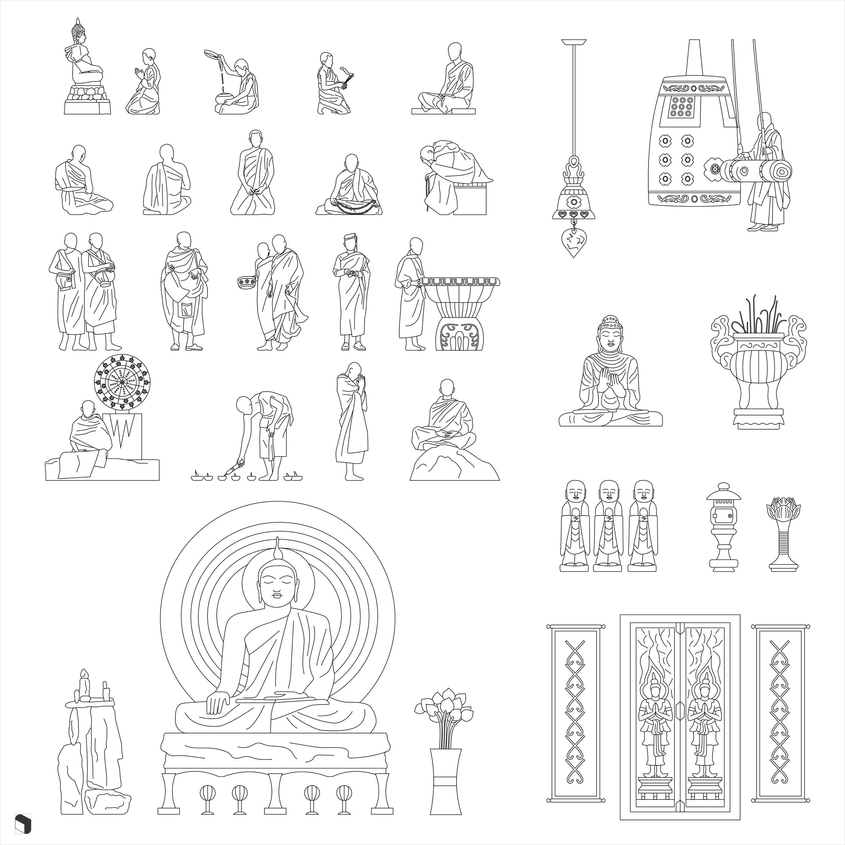 Cad Religion People 4 DWG | Toffu Co