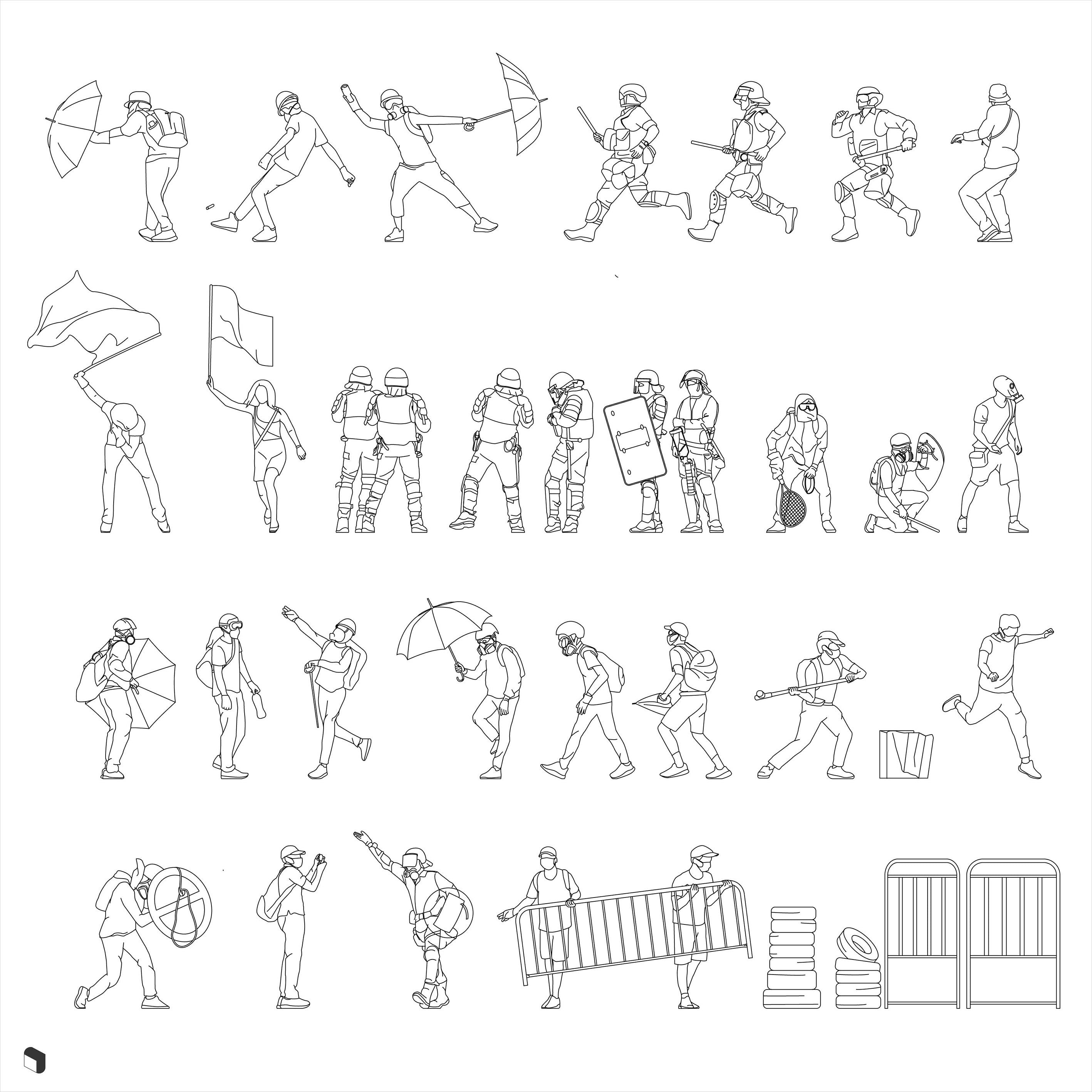 Cad Riot People DWG | Toffu Co
