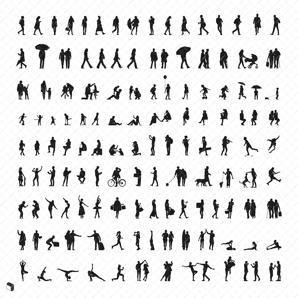 Cad People Silhouettes PNG - Toffu Co