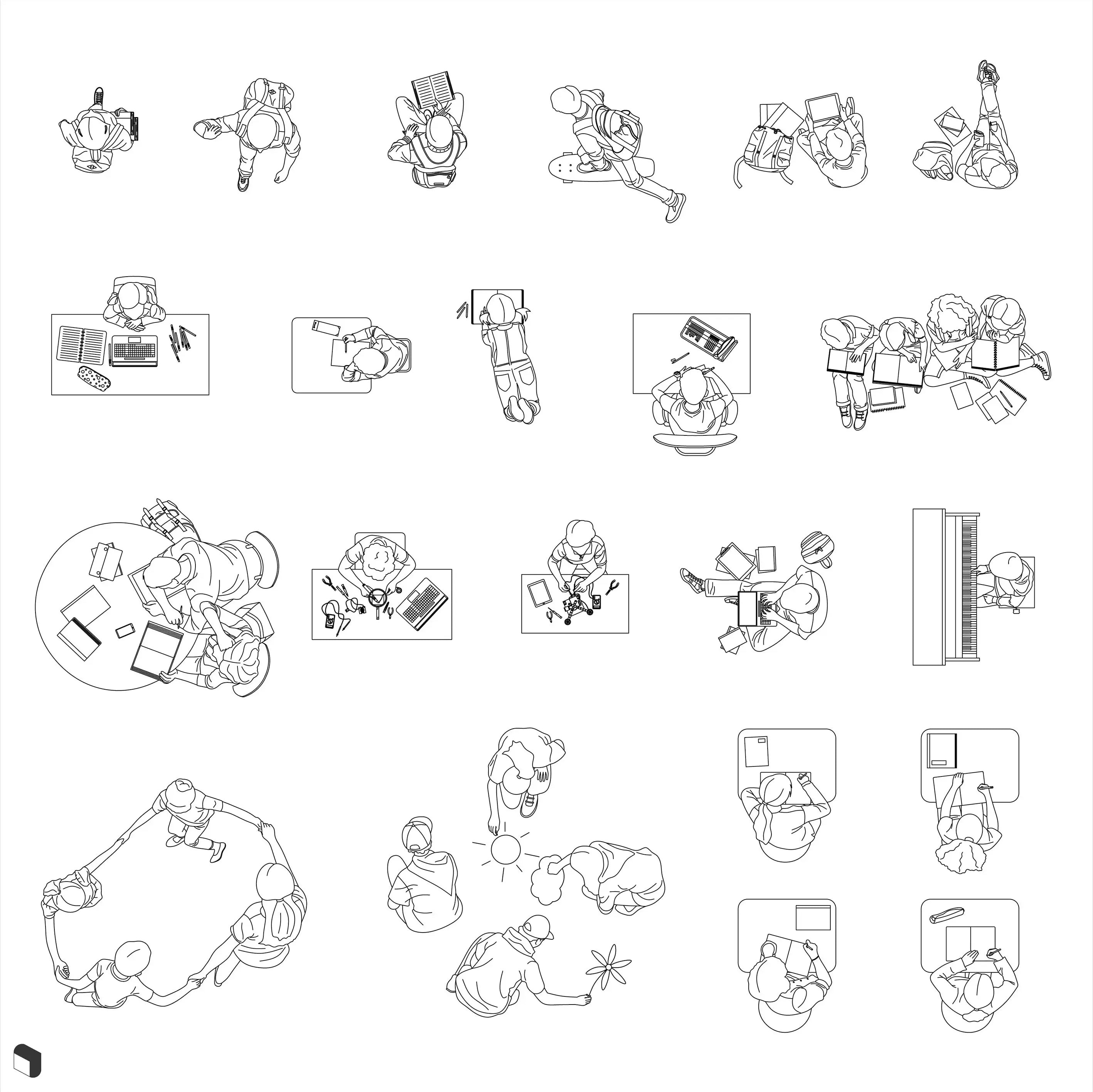 Cad Students Top View Uncategorized drawings | Toffu Co