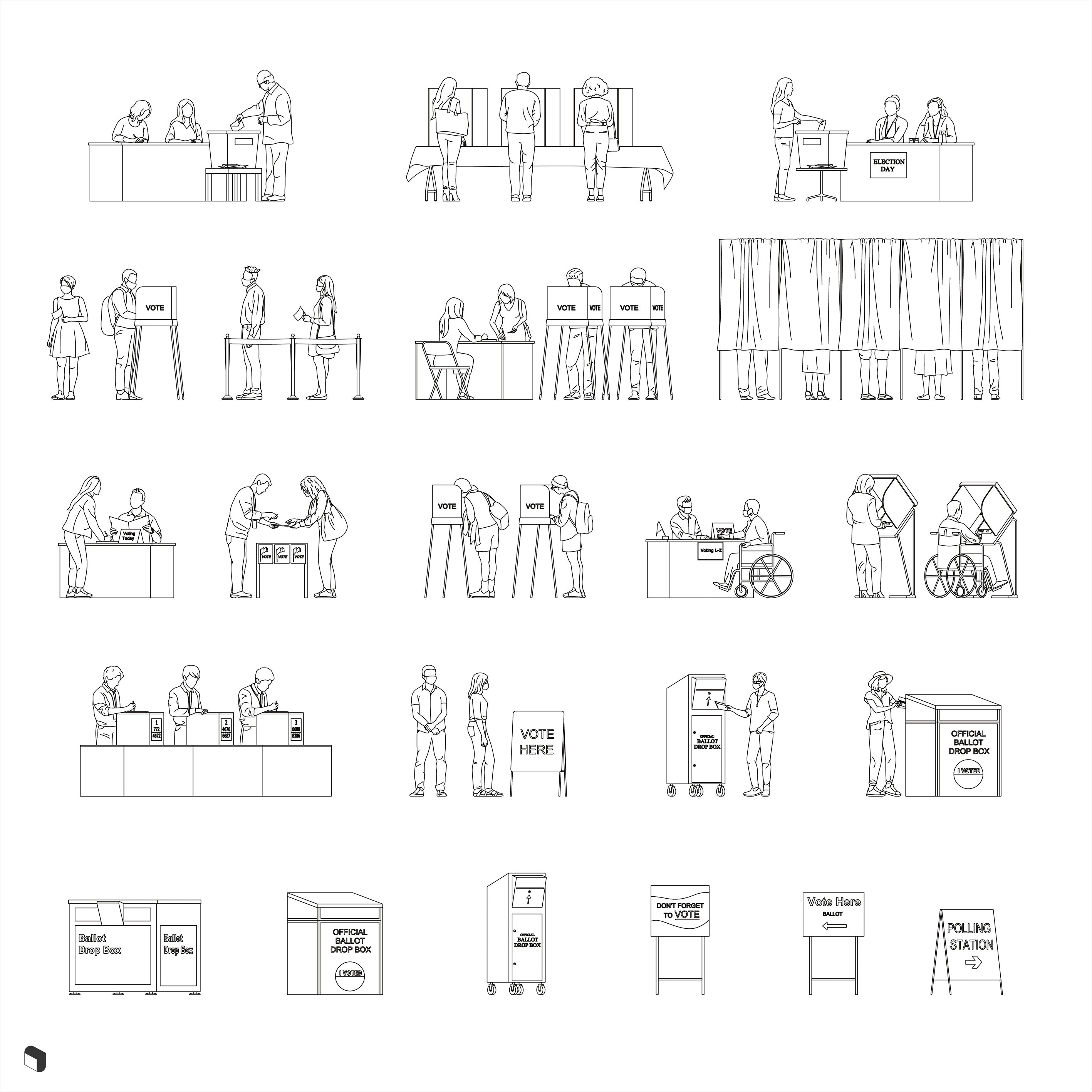 Cad Voting People DWG | Toffu Co