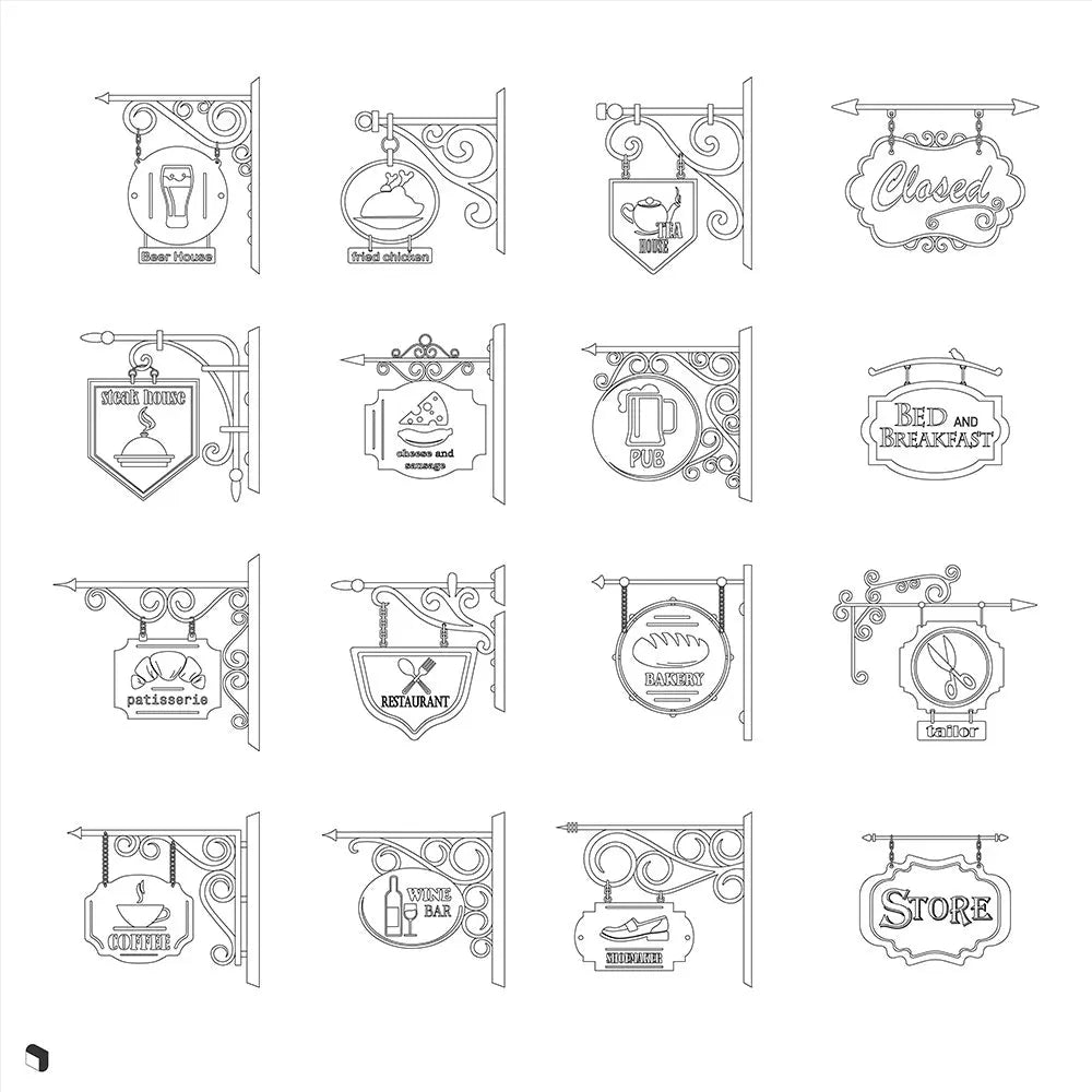 Cad Signboards Uncategorized drawings | Toffu Co