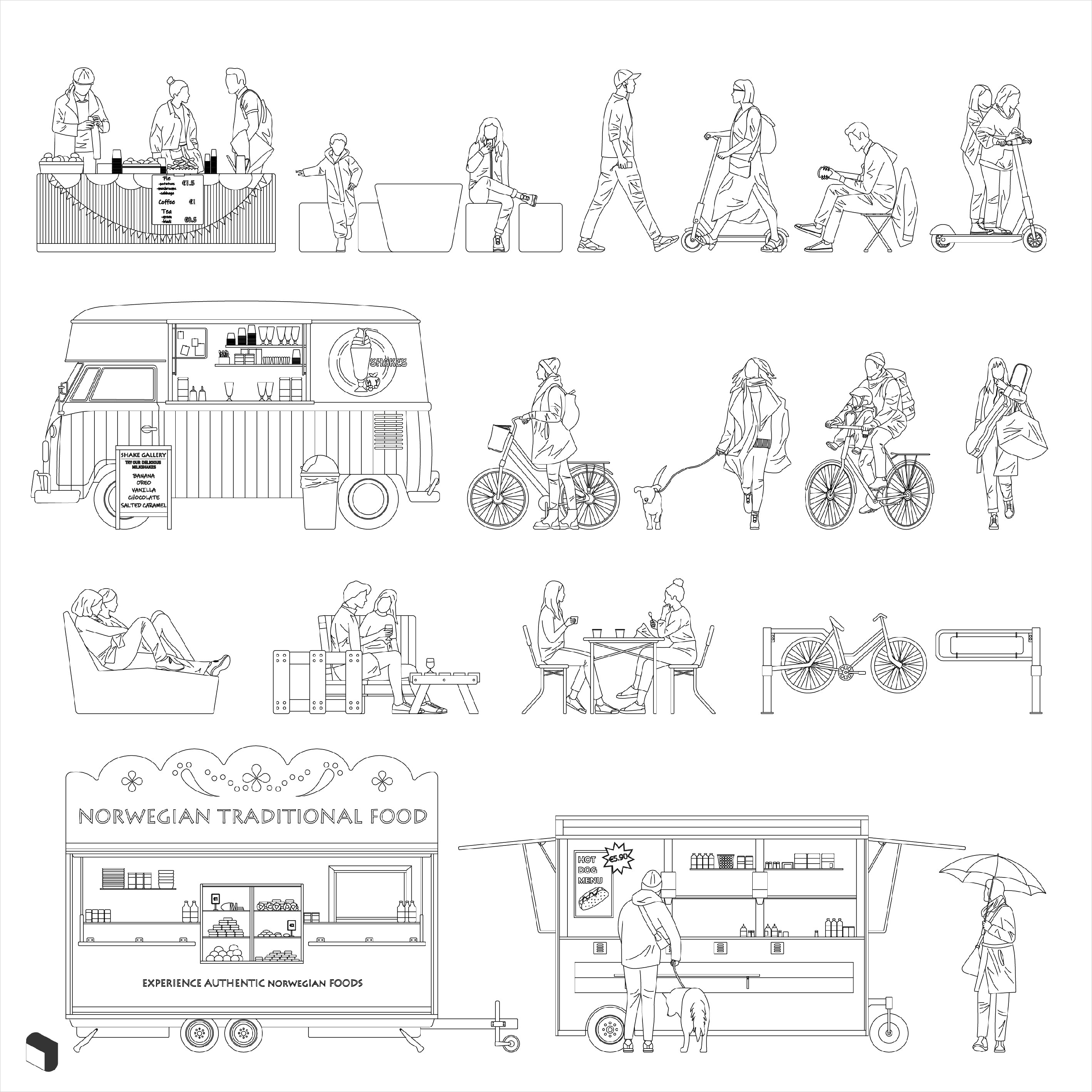 Cad Scandinavian Streets DWG | Toffu Co