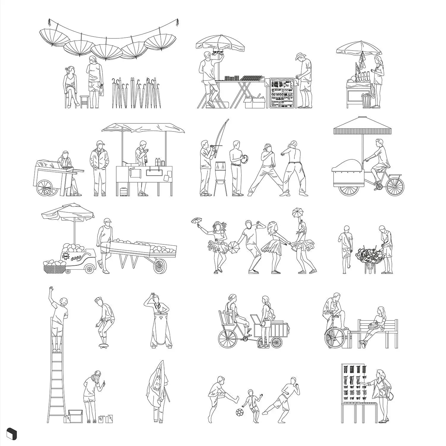 Cad Brazil Streets Digital Artwork drawings | Toffu Co