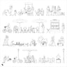 Cad Paris Streets Digital Artwork drawings | Toffu Co