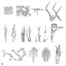 Cad Ivy Vegetation Digital Artwork drawings | Toffu Co