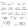 Cad Camping Trailers Digital Artwork drawings | Toffu Co