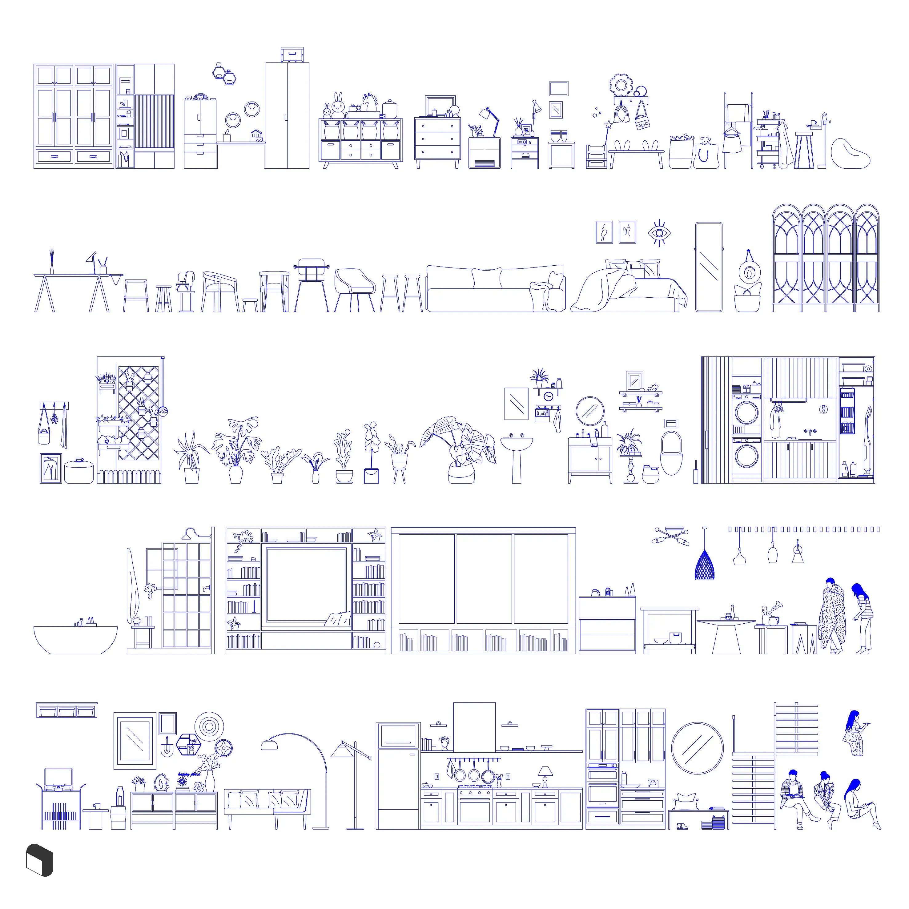 Cad House Section Digital Artwork drawings | Toffu Co