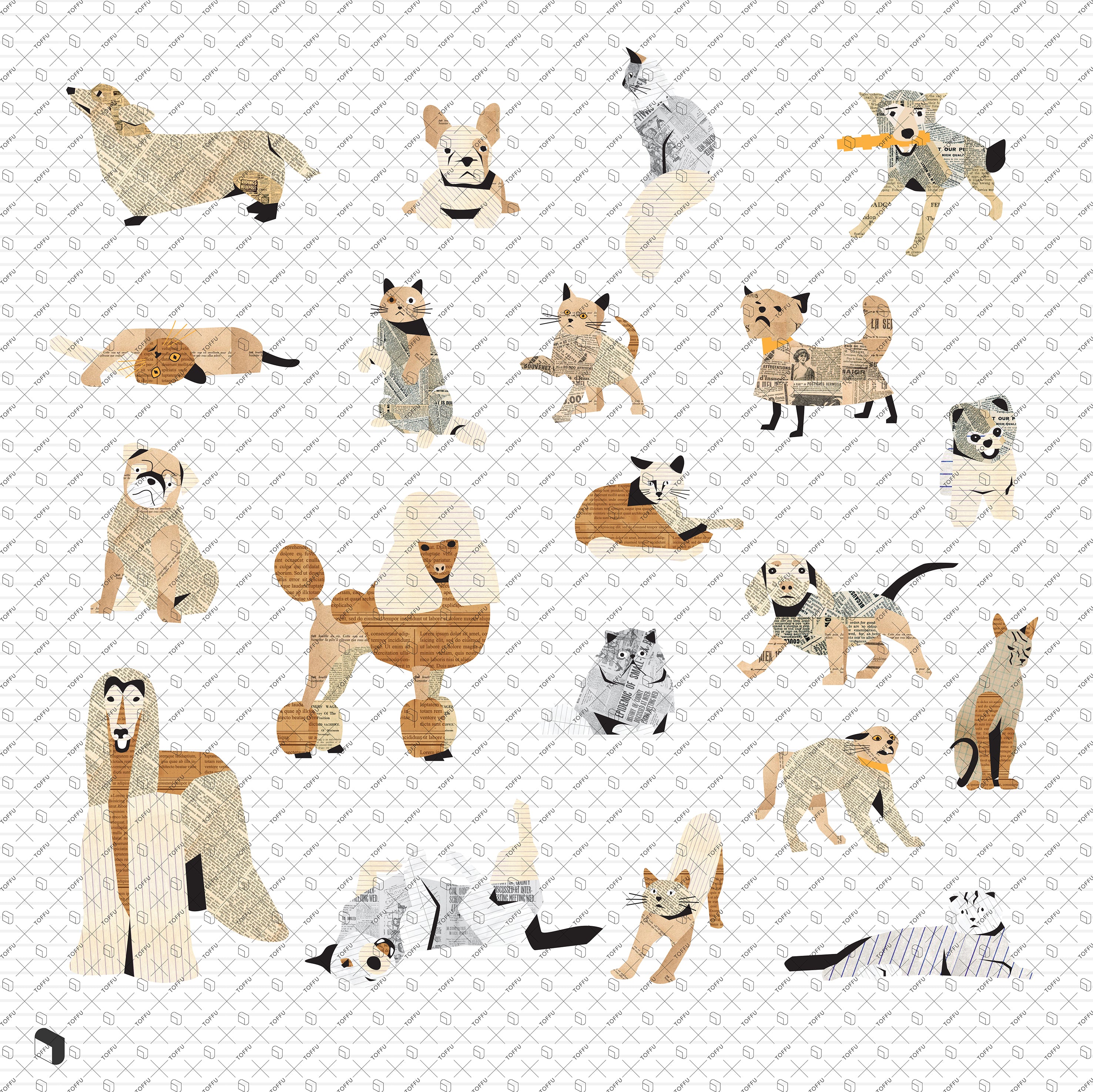 Cutout Paper Animals PNG - Toffu Co