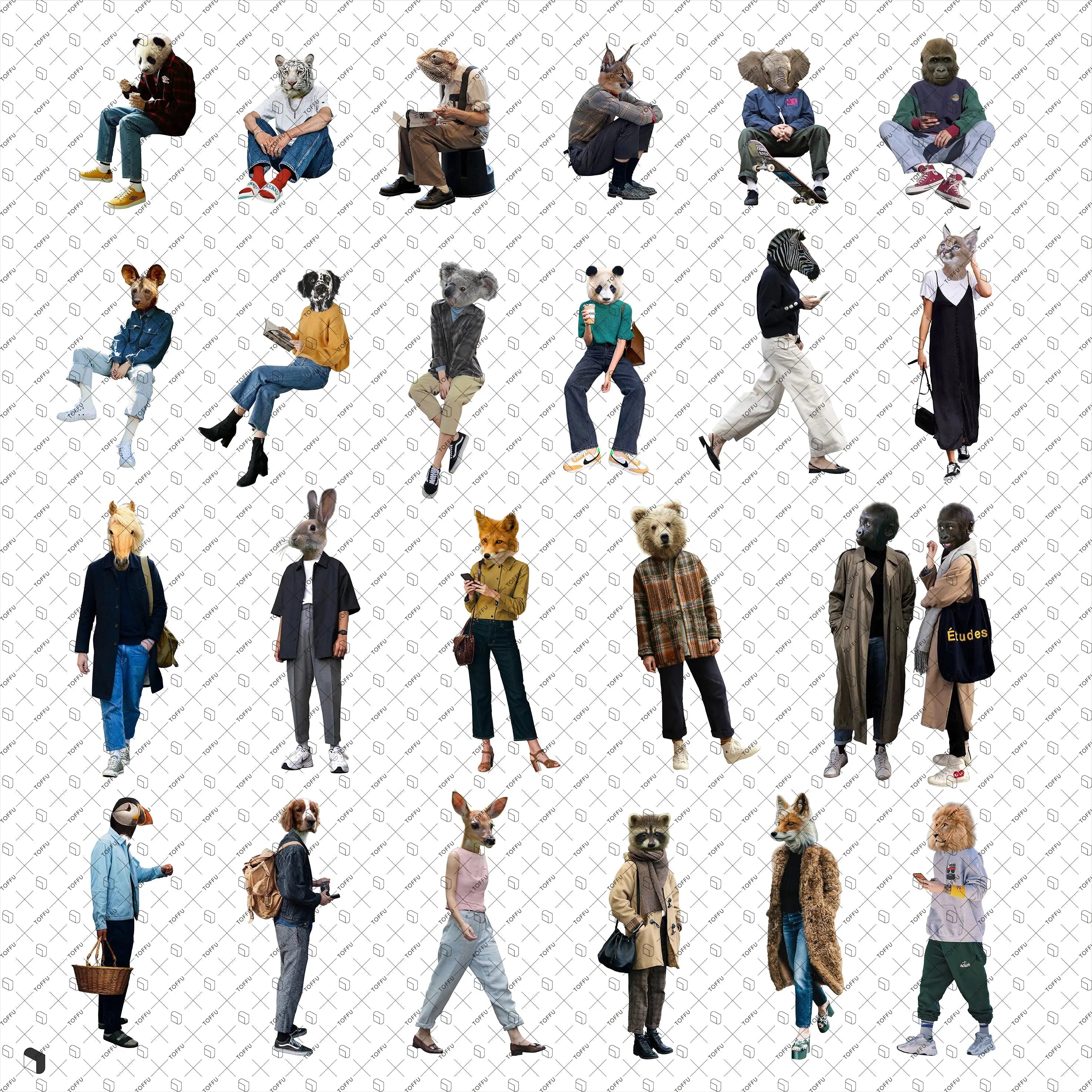 Cutout Avantgarde People Uncategorized drawings | Toffu Co
