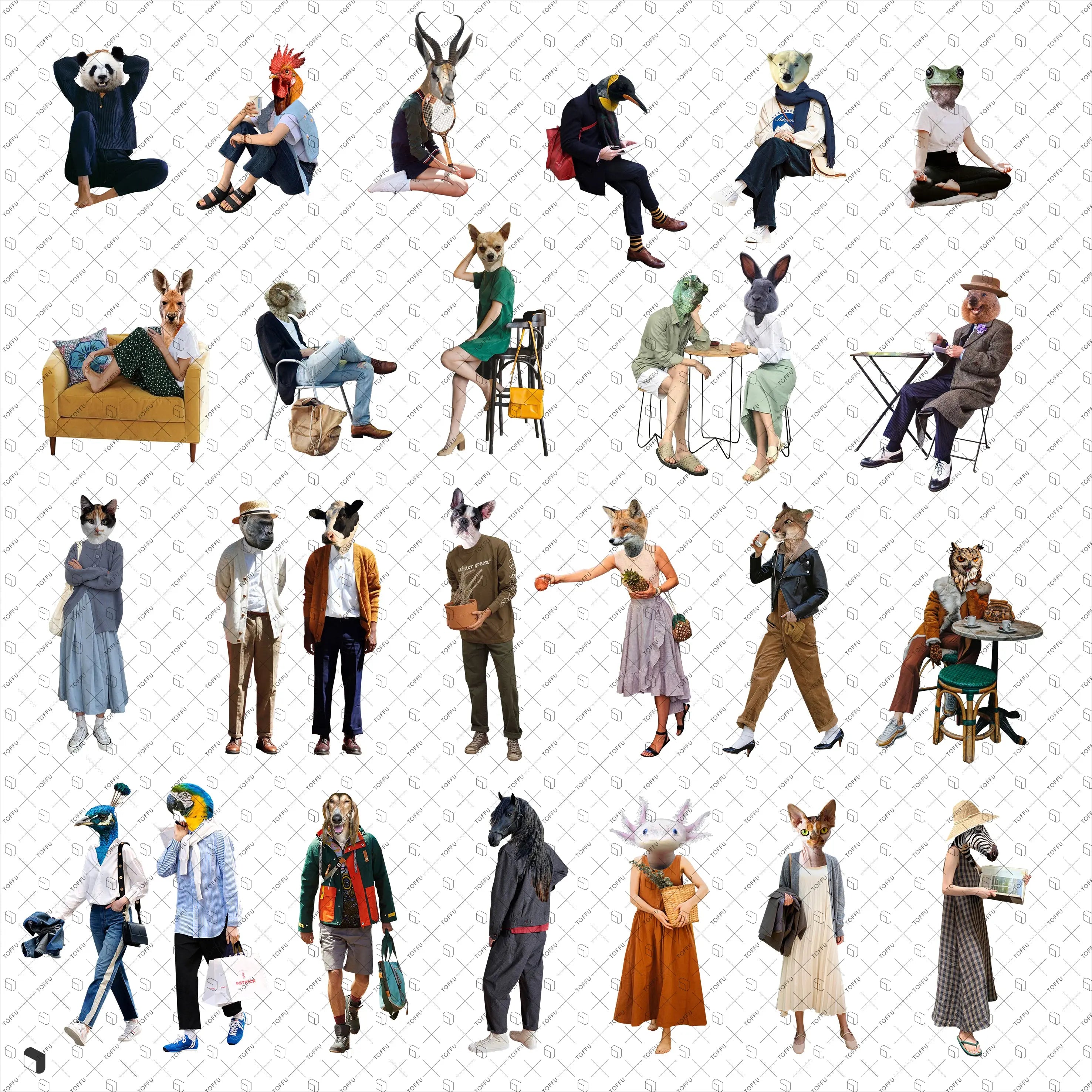 Cutout Avantgarde People 3 Uncategorized drawings | Toffu Co