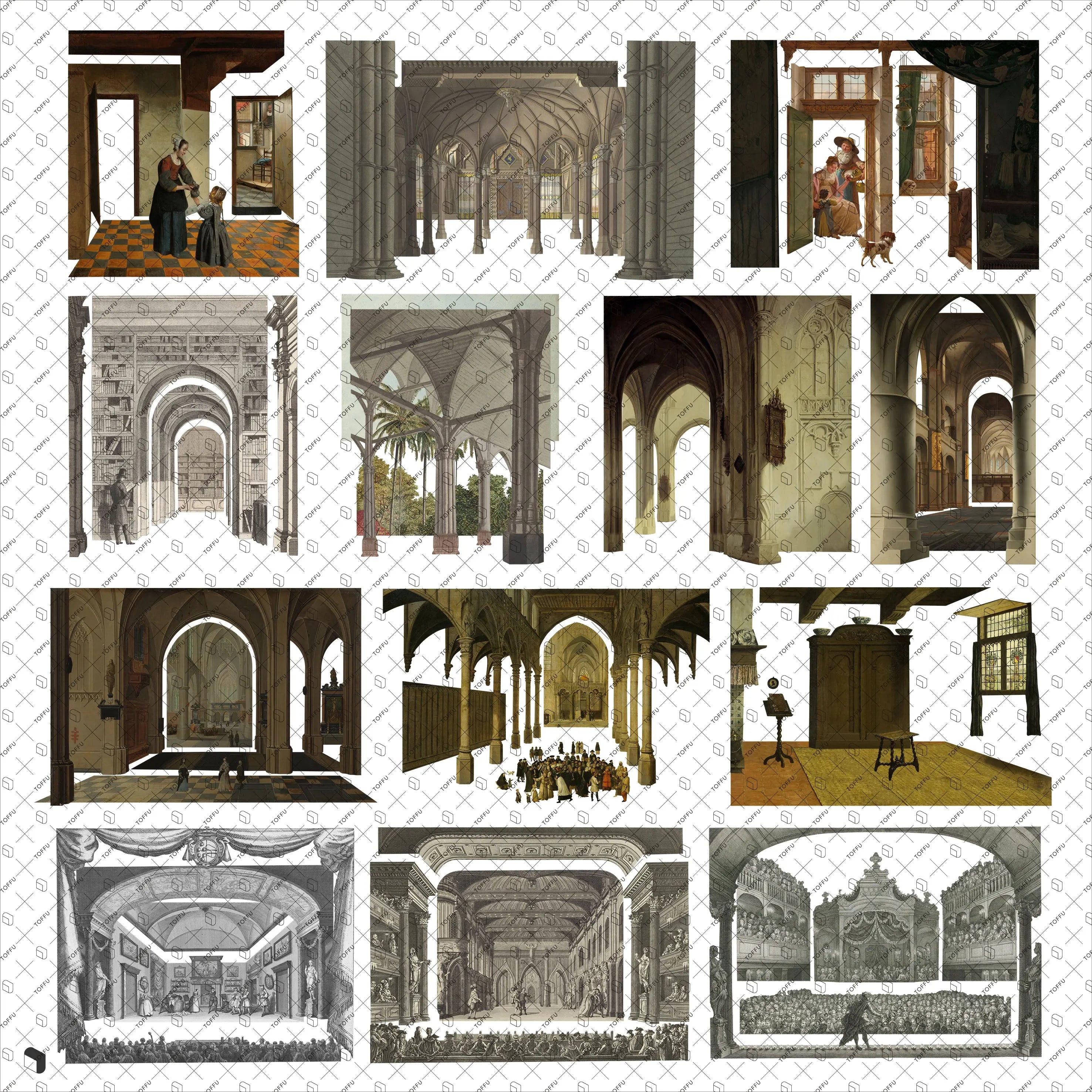 Cutout Painting Interior Background Uncategorized drawings | Toffu Co