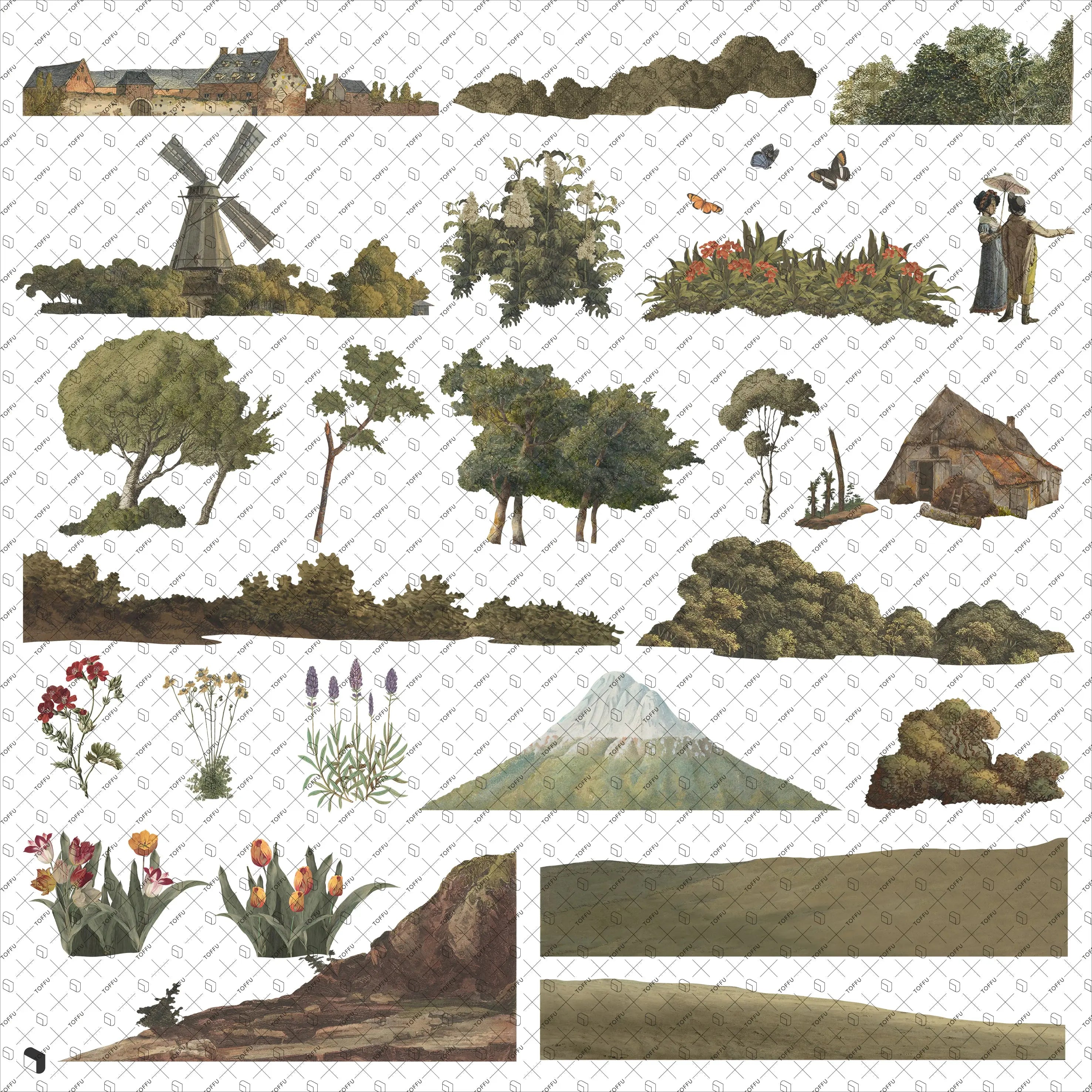 Cutout Painting Landscape 2 Uncategorized drawings | Toffu Co