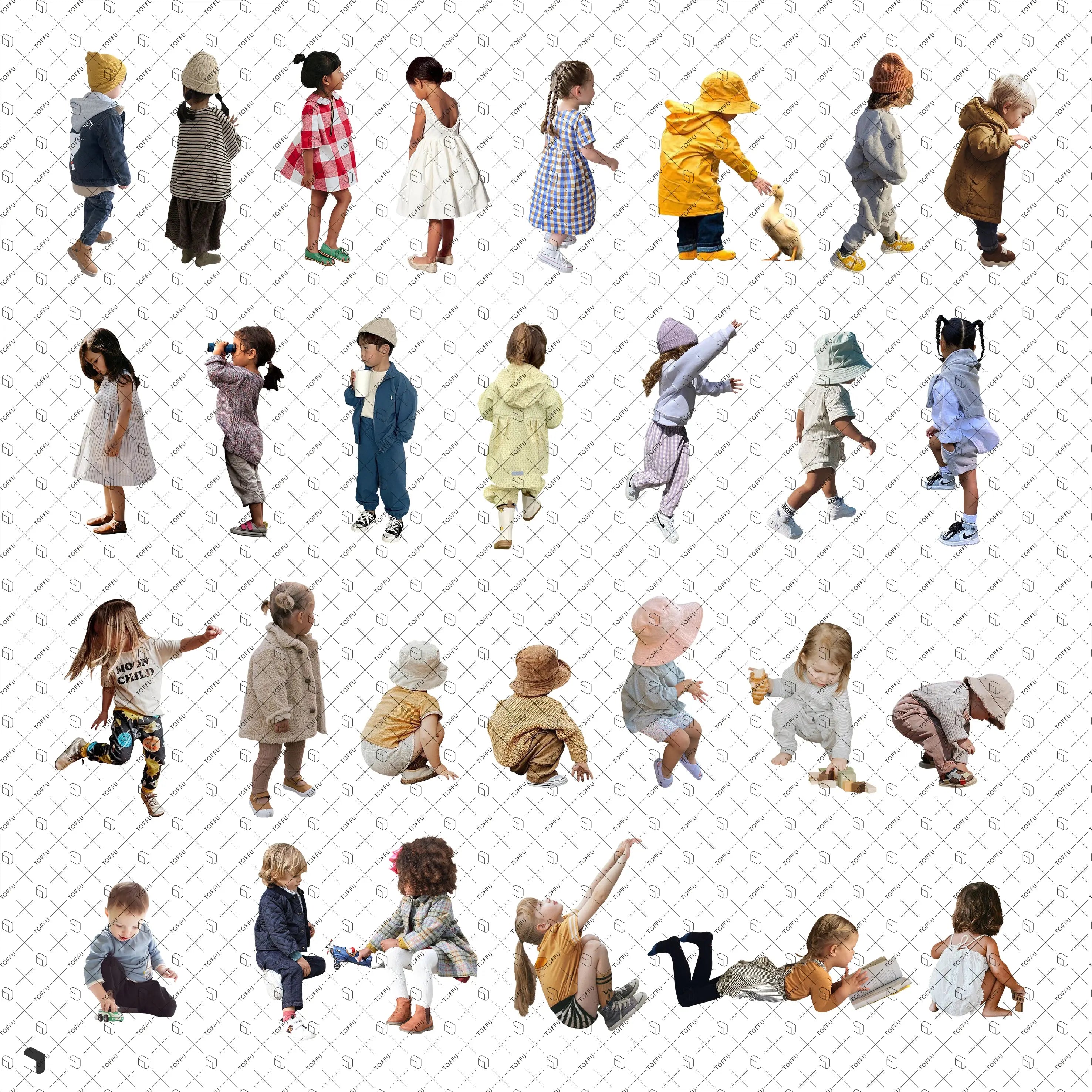 Cutout Noface Kids Uncategorized drawings | Toffu Co