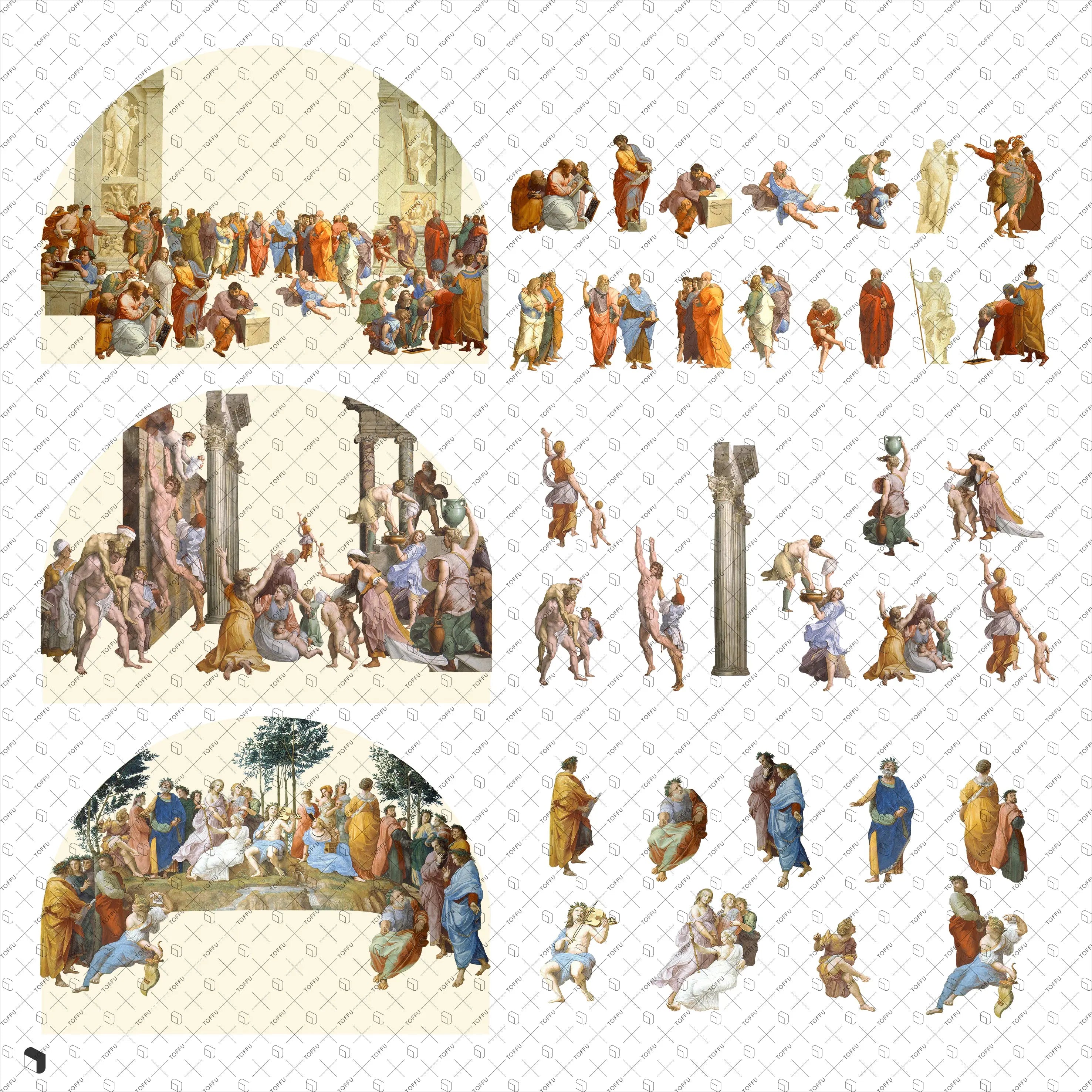 Cutout Raffaello Sanzio Paintings Uncategorized drawings | Toffu Co